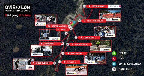 Trasa Oviratlon Winter Challenge 2016
